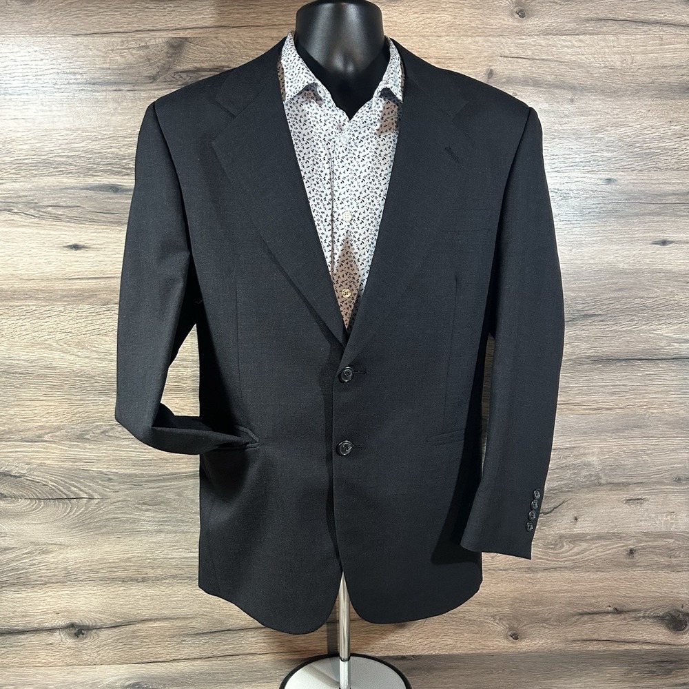 Jos A Bank Men's Charcoal Gray 100% Wool Blazer Suit Jacket Business Express 40S